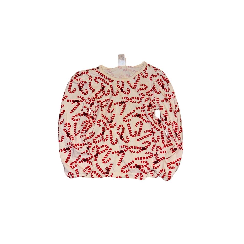 HANNA ANDERSSON GIRLS Christmas Candy Cane Holiday Top